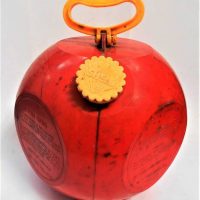Vintage Plastic Shell petrol 2 gallon ball shaped container - Sold for $50 - 2019