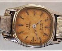 1950s Omega 'DeVille' ladies stainless steel watch with stretch band - Sold for $37 - 2019