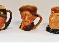 4 x Miniature Royal Doulton character mugs Falstaff, Old Charles, Appy  etc - Sold for $43 - 2019