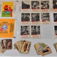 Group lot ephemera incl Scanlens wrappers, Samurai trading cards and assorted cigarette and other cards - Sold for $43 - 2019