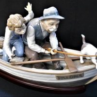 Lladro Porcelain 5215 Fishing with Gramps figurine AF - Sold for $124 - 2019