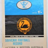 1964 State of Origin souvenir Football record Victoria Vs Western Australia - Sold for $56 - 2019