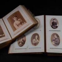 2 x c1880s leather bound photo albums by Australian photographers, Melbourne , Adelaide Ballarat etc - Sold for $149 - 2019