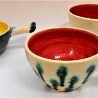 3 x Arthur Merric Boyd  Australian Pottery Ramekins - all signed AMB one signed Perceval - Sold for $50 - 2019