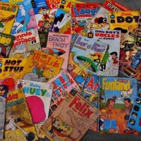 Box of Vintage Comics including Hot Stuff and little devil, Dennis the Menace, Spooky the ghost etc - Sold for $31 - 2019