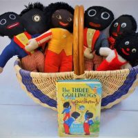 Group lot - 6 x  195060s Gollys incl Rare Dean Rag Book with red & yellow clothes & 1969 Enid Blyton Book - The Three Golliwogs - Sold for $149 - 2019