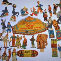 Group of 1930s Kellogg's Mother Goose paper folding card circus - Sold for $62 - 2019