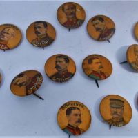 13 x Cameo Cigarettes Boer War Leaders buttonspins - issued 1900-1902 by British American Tobacco Co gcond - Sold for $87 - 2019