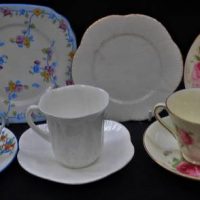 3 x Pretty English China floral trios Shelly  and Royal Doulton - Sold for $50 - 2019