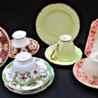 4 x Pretty English China floral trios including Royal Albert and Carltonware - Sold for $56 - 2019