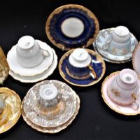 6 x Pretty English gilt China trios including Vale Tuscan and Aynsley - Sold for $37 - 2019