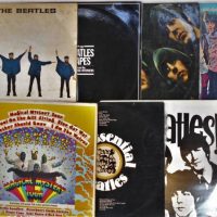 Group lot assorted LP vinyl records, albums incl Help!, Rubber Soul, Magical Mystery Tour, The Essentials, etc - Sold for $106 - 2019