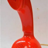 Retro 1960's Bright Red ERICSON Upright Cobra Telephone - dial to base - Sold for $93 - 2019