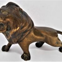 Vintage bronzed brass Lion figurine - 15cms W - Sold for $35 - 2019