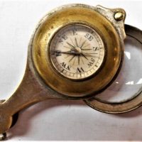 Vintage brass loupe with compass af - Sold for $56 - 2019