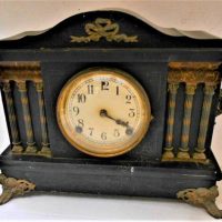 c1900 American Sessions Mantle clock in ebonised case - Sold for $56 - 2019