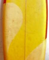 1980s Trigger Brother surfboard -  62' with triple flyers and pintail - Sold for $75 - 2019