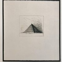 Framed 1981 'Time Site Series - ed 5960' - TIM STORRIER (1948 - ) Lithograph 'Pyramid' - 27cm x 32cm - Sold for $323 - 2019