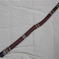 Vintage didgeridoo painted in ochre colours - appro119cm - Sold for $35 - 2019