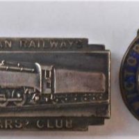 2 x Victorian Railways Badges including Silver  Scholars club badge by Stokes Melbourne - Sold for $75 - 2019