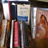 Box lot - Blokey books inc, Hunting Fishing and Playboy's Book of Lingerie magazines - Sold for $35 - 2019