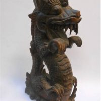 Carved Balinese ebony Dragon carving - Sold for $37 - 2019