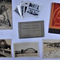 Group of Photographs and postcards including Sydney Harbour bridge tramway, souvenir views of Canberra and Sydney etc - Sold for $68 - 2019