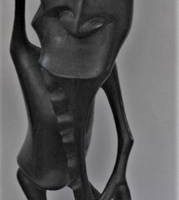 Large carved abstract ebony figurine AF - Sold for $37 - 2019