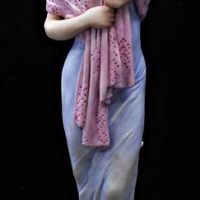 Modern Capodimonte Italian porcelain figure of a classical lady with floral earrings, signed and dated 1980 to base - approx 22cm tall - Sold for $37 - 2019