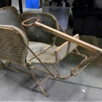 c1900 Childs cane and cast iron trolley - Sold for $112 - 2019
