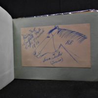 c1950s Autograph album incl the Trainer of Melbourne Cup winner Rising Fast - Ivan Tucker, etc - Sold for $93 - 2019