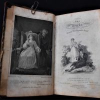 Small Leather bound Book c1824 Mackenzie's Works with frontis and title illustration - Sold for $37 - 2019