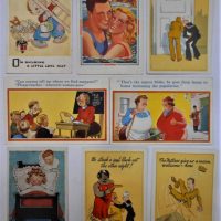 Small group lot assorted WW2 military and other humorous postcards - Sold for $37 - 2019