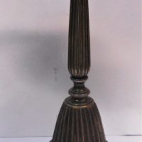 Vintage Silverplated brass lamp on three feet with fluted stem - Sold for $81 - 2019