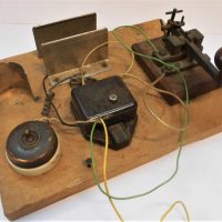 Vintage Telegraph key on board  with Bakelite and brass fittings - Sold for $35 - 2019