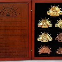 Cased Reproduction Rising Sun Badge collection - Sold for $68 - 2019
