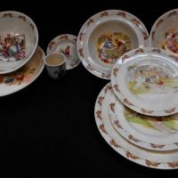 Group lot assorted vintage Royal Doulton 'Bunnykins nurseryware incl Barbara Vernon, etc - some pieces af - Sold for $43 - 2019