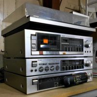 Group lot audio components incl Teac VS-33 Cassette Deck, T-303 Tuner and A-707 Amplifier plus CDC turntable - Sold for $68 - 2019