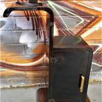 Small Art Deco veneer smoker's stand with ashtray and cupboard - Sold for $50 - 2019