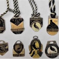 12 x VFL Collingwood Football Club enamelled metal membership medallions incl 1980 - 1992 (Member #707) - Sold for $447 - 2019