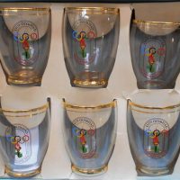 Boxed 1956 Melbourne Olympic Games souvenir glasses - Sold for $50 - 2019