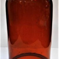 Early 1900's large handblown amber glass scientific bell dome  cloche, approx 40cm H - Sold for $37 - 2019