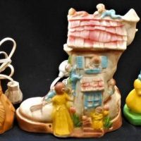 Small vintage group lot Children's novelty Nursery Rhyme soft plastic table lamps inc - Mary Had A little Lamb, Little Boy Blue, etc - Sold for $56 - 2019