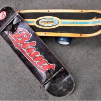 2 x Pieces - Modern BONGO BOARD Balance Skateboard like trainer + Blunt 825inch Popsicle Skateboard w Industrial brand Trucks - Sold for $37 - 2019