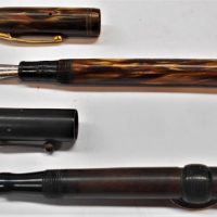 2x 1930's fountain pen incl Waterman 'Skywriter' and Conklin 'Crescent' fountain pen with 14ct nib - Sold for $87 - 2019