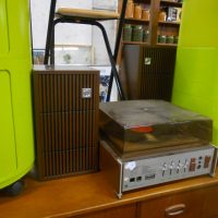 Vintage  AWA Dimensional Sound stereo record player with matching speakers - Sold for $118 - 2019