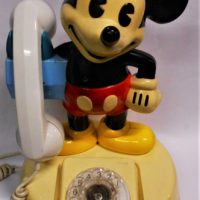 Vintage Kanda standing Mickey Mouse Telephone - rotary dial  - 37cms H - Sold for $106 - 2019