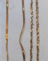 2 x 14ct gold chain necklaces incl Twisted - Sold for $112 - 2019