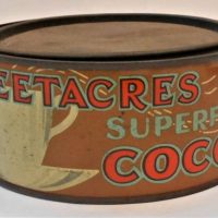 C1930s R Hughes Australian Sweetacres Superfine Cocoa Tin 1lb net - Sold for $37 - 2019