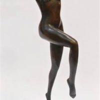 Reproduction Bronze 'The Nude Dancer' bears Chiparus signature and round foundry mark - 25cm tall - Sold for $87 - 2019